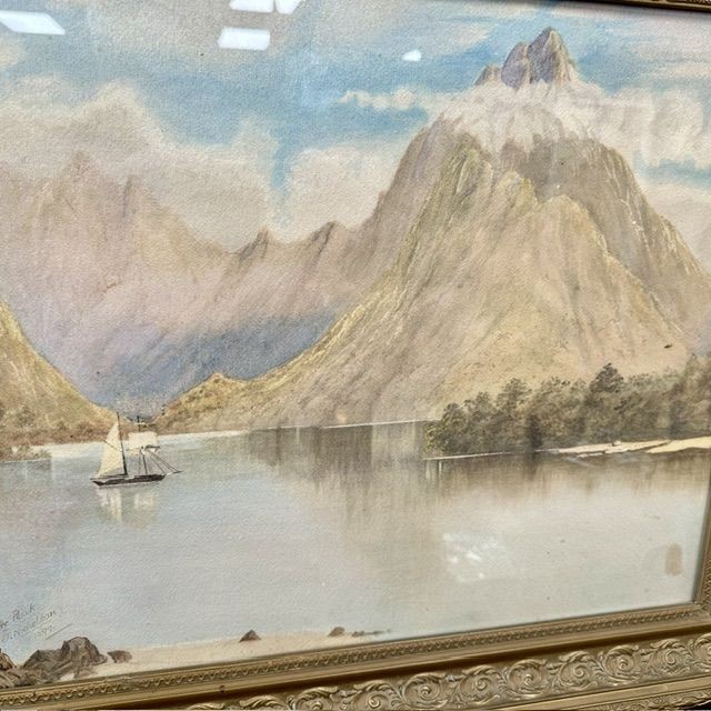 img_large_Mitre-Peak-2 ***New In***A Superb Watercolour Study of Mitre Peak by John Howard Nicholson (1855-1930). - Armoury Antiques | Marlborough Antiques